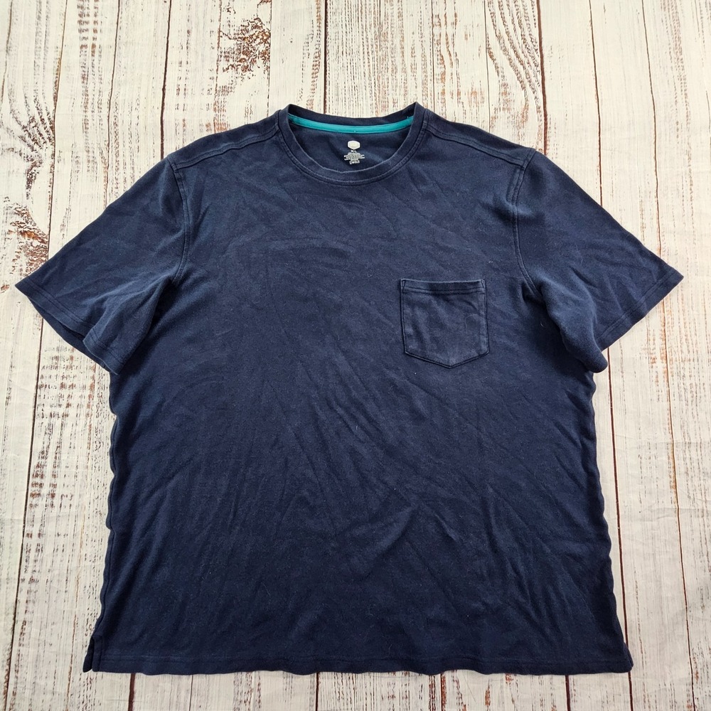 berkley jensen Blue Short Sleeve Pima Cotton Pocket T-Shirt Men's XL